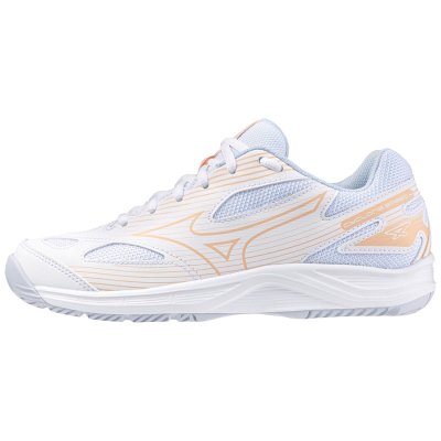 Zapatillas Para Voleibol Mizuno Cyclone Speed 4 Mujer - Blancos / Naranjas Claro / Azules Claro - C